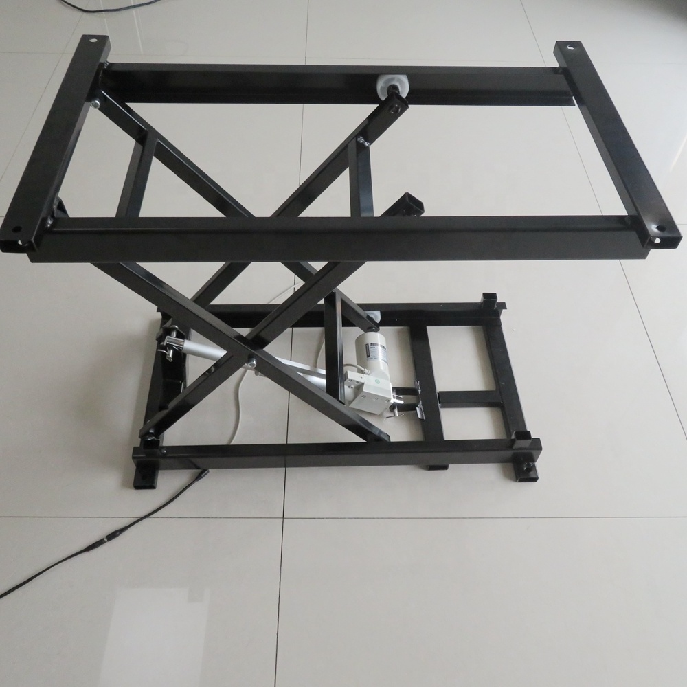 Custom automatic furniture hardware folding frame electric lifting up mechanism for coffee table