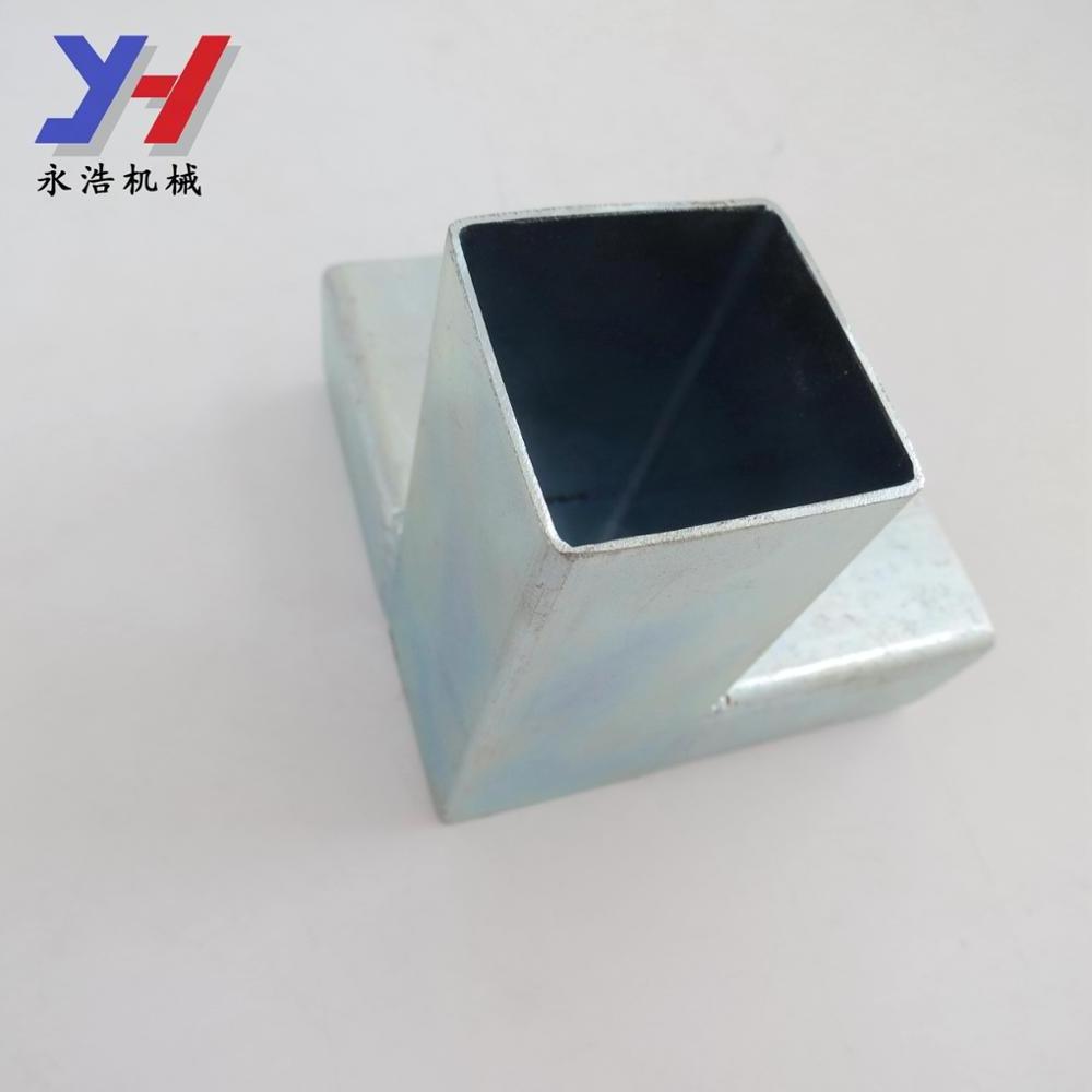 Factory custom aluminum square tube joint connector for copper connecting pipe rods