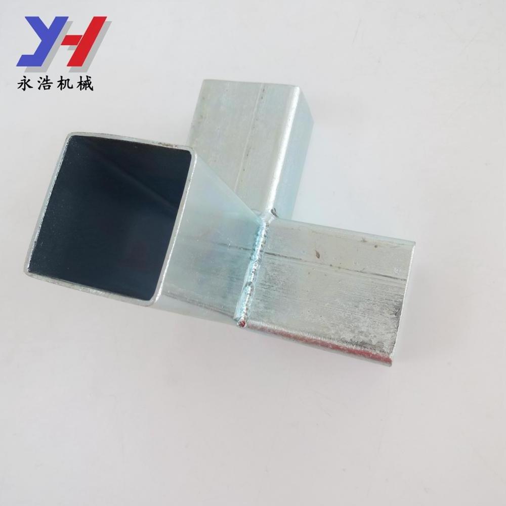 Factory custom aluminum square tube joint connector for copper connecting pipe rods