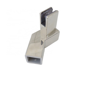 Customized chrome plating 90 180 270 degree stainless steel glass hinge clamps for glass corner connector