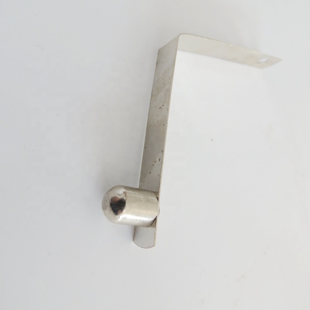 OEM spring steel button lock spring clip with push button