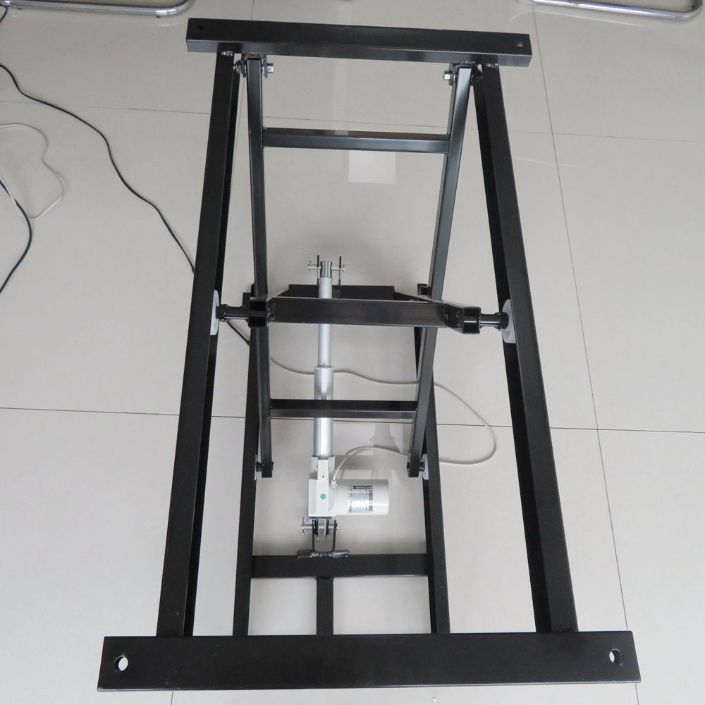 Custom automatic furniture hardware folding frame electric lifting up mechanism for coffee table