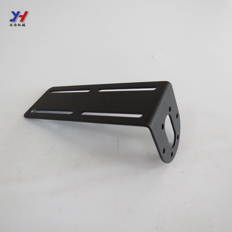 OEM ODM Robot Servo L Brackets Type Mount Mechanical Smart Car Black Anodized Aluminum