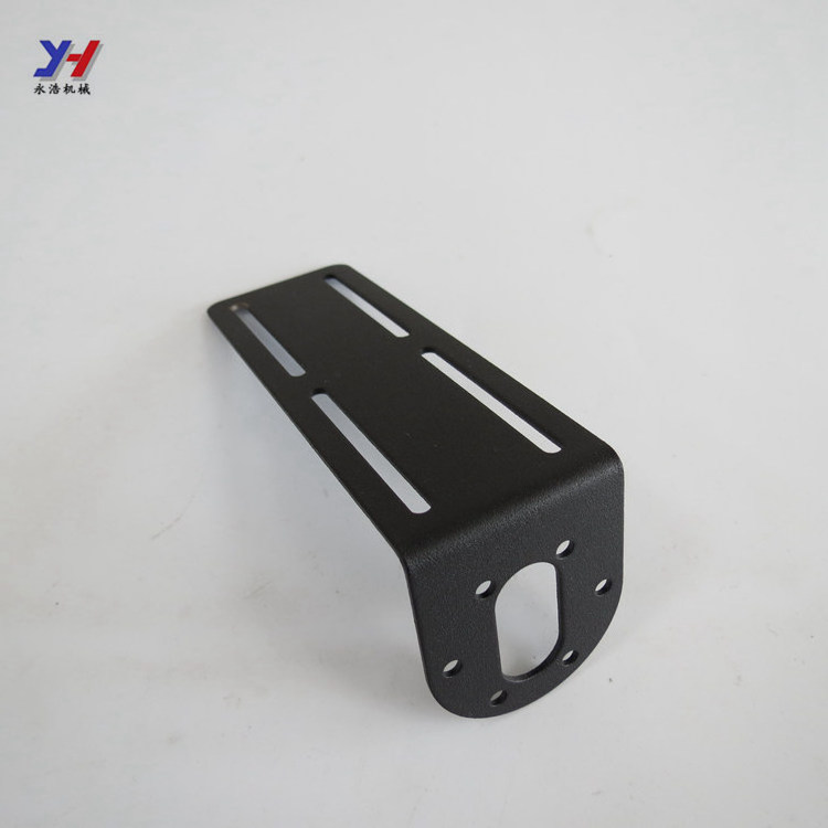 OEM ODM Robot Servo L Brackets Type Mount Mechanical Smart Car Black Anodized Aluminum