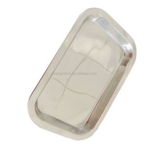 OEM ODM custom rectangular shape stainless steel food serving tray