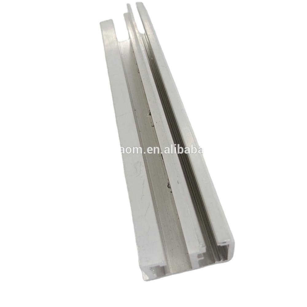 Custom made extruded aluminum sliding window channel