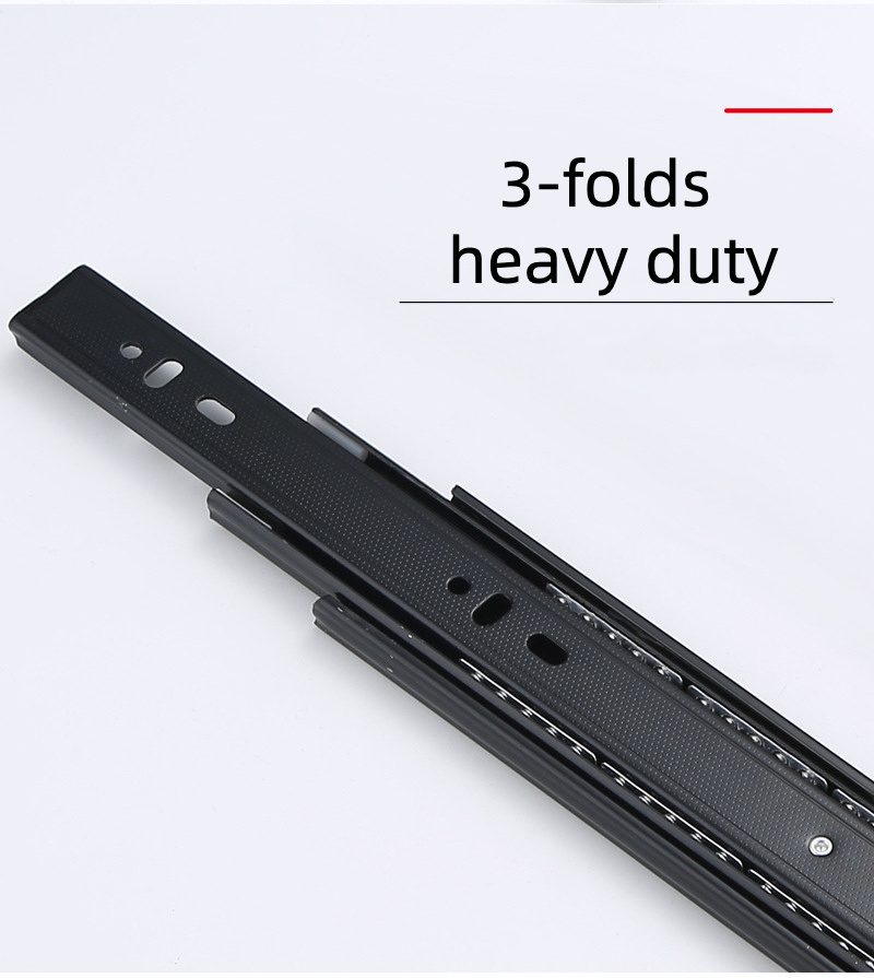 3-Fold Full Extension Kitchen Drawer Runners Ball Bearing Drawer Slide For Cabinet Accessories Drawer channel