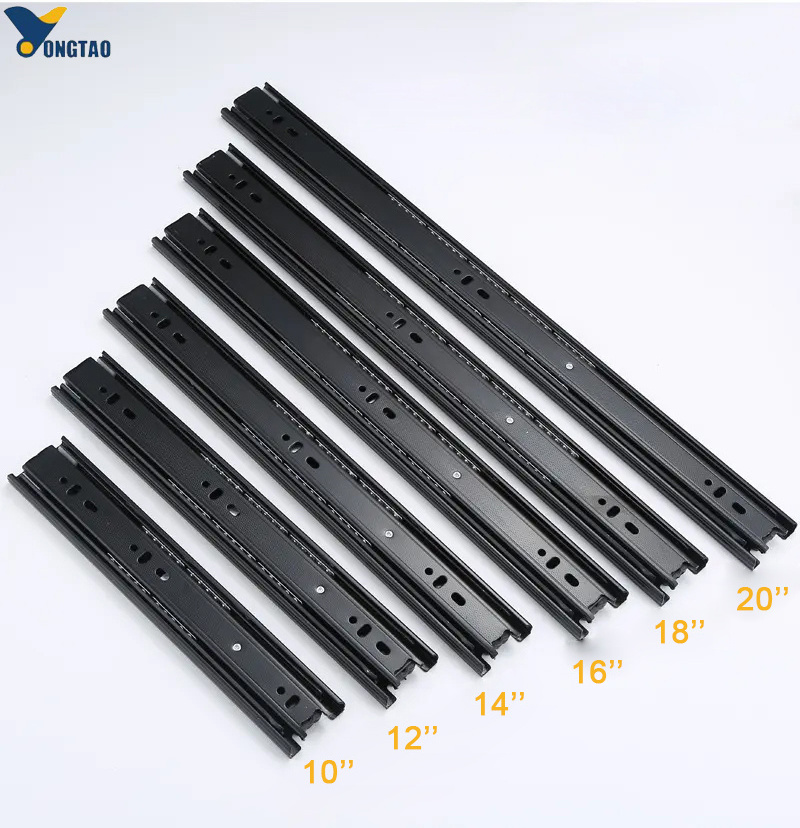 furniture hardware kitchen 45mm cabinet drawer channel metal telescopic channel Iron drawer slides