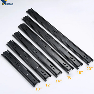 furniture hardware kitchen 45mm cabinet drawer channel metal telescopic channel Iron drawer slides