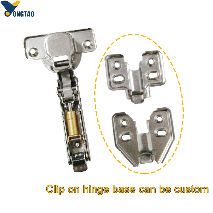 Yongtao 90g 35mm clip on furniture metal and steel soft closing hinges hydraulic door closer hinge concealed hinge