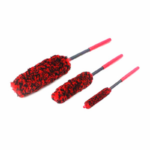 Scratch Free Bendable Car Detailing Wheel hub Cleaning Tire Tyre Cleaning Soft Wool Brush Set