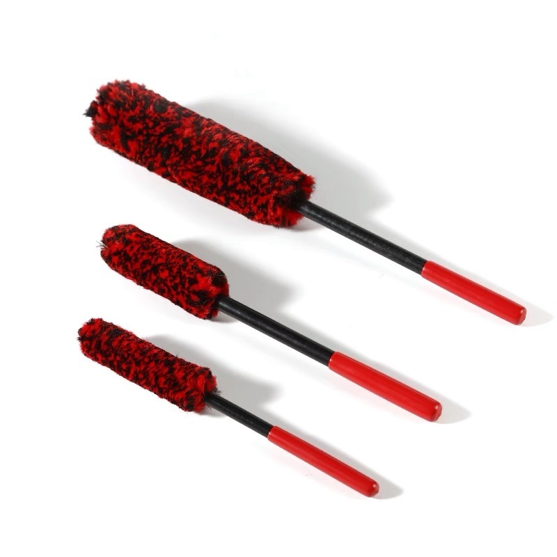 Scratch Free Bendable Car Detailing Wheel hub Cleaning Tire Tyre Cleaning Soft Wool Brush Set