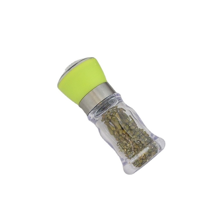 Hot Sale Picnic Camping BBQ Grinding Bottle Stainless Steel Plastic Transparent Bottom Pepper Spice Shakers