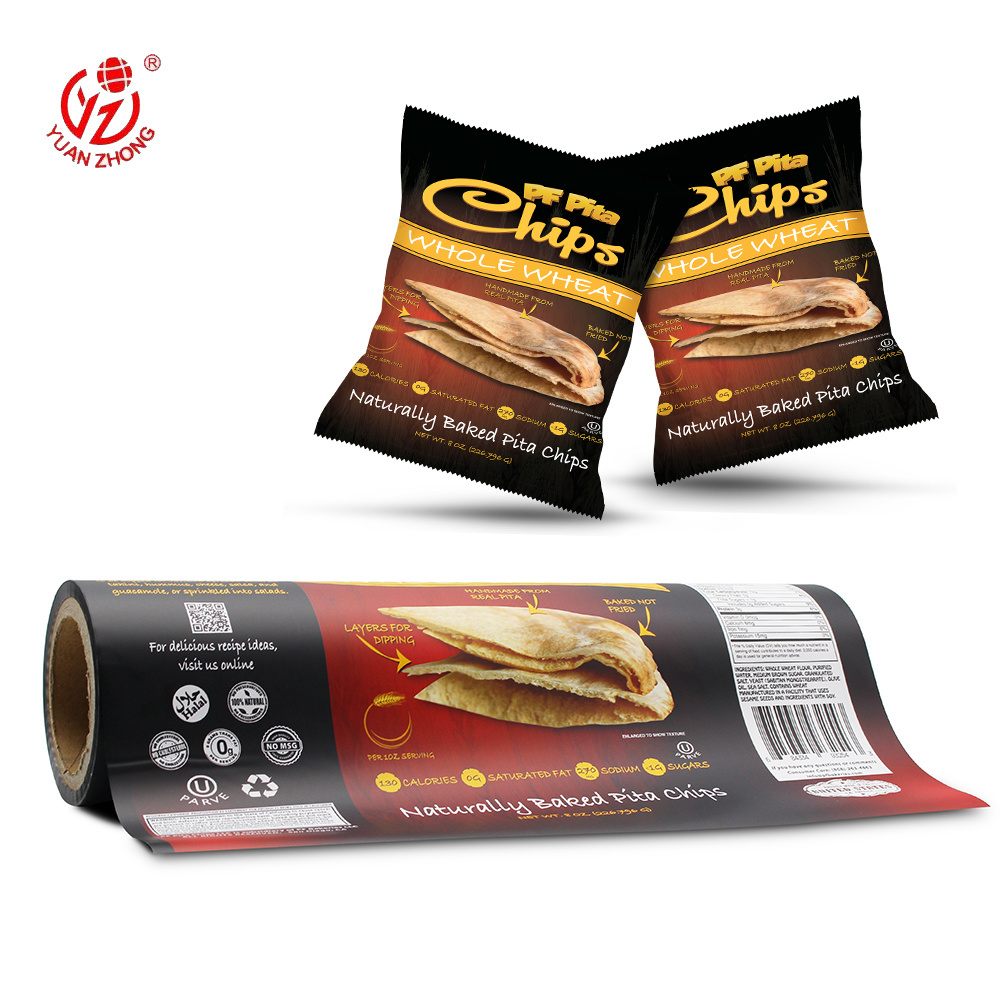 Custom Print Flexible Food Packaging Roll Stock Film Chips Packaging Bag Printing Plastic Snack Sachet Packaging Film