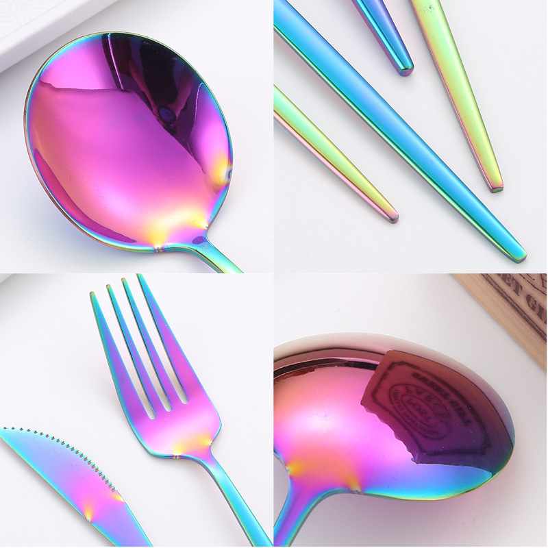 Hot Sale Wedding Gold Cutlery Set for Stainless Steel Knife Fork Spoon Hotel Restaurant Silverware Set