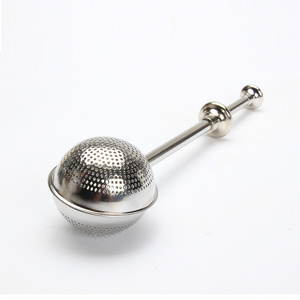 Kitchen Mesh Herb Spice Strainer 18/10 Stainless Steel Long Handle Tea Ball Tea Infuser