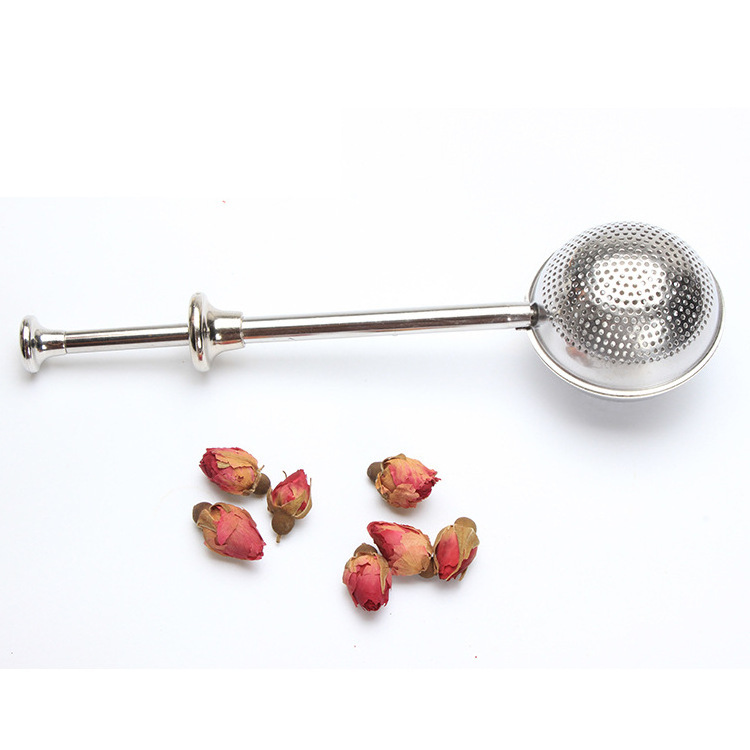 Kitchen Mesh Herb Spice Strainer 18/10 Stainless Steel Long Handle Tea Ball Tea Infuser