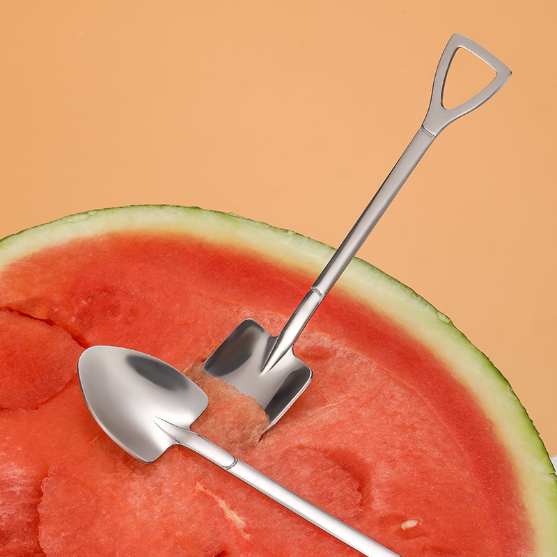 18/10 Stainless Steel Shovel Watermelon Spoon Party Square Shape PVD  Ice Cream Scoop