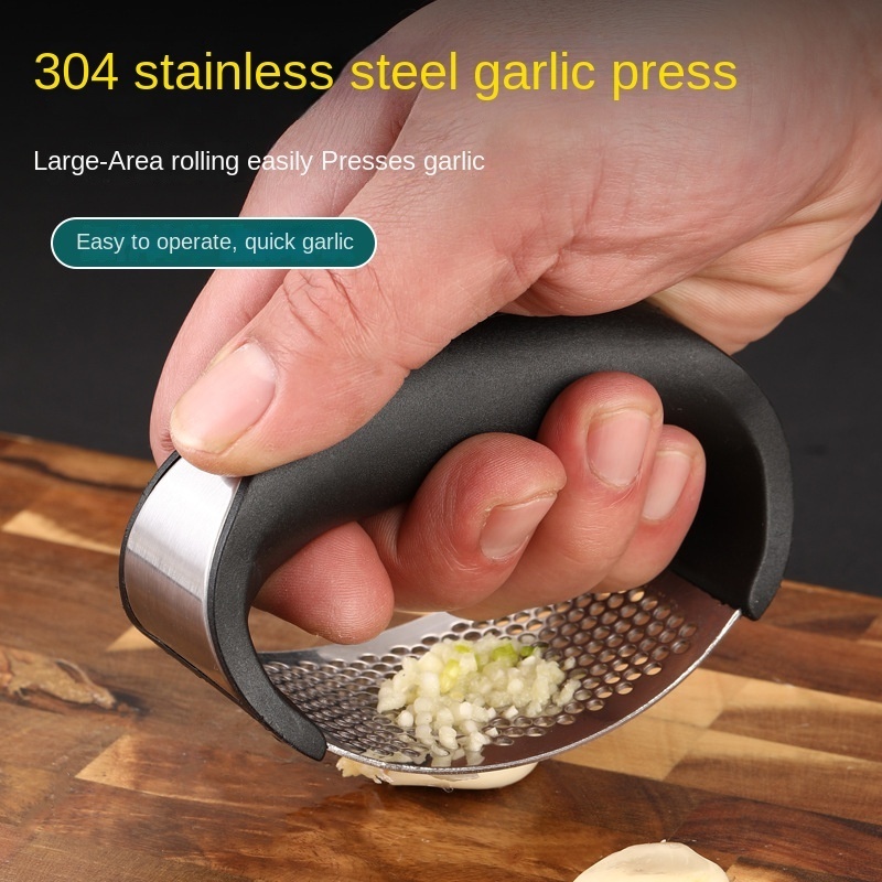 Kitchan Tools Stainless Steel Garlic Press Machine Small Hotsale Garlic Cutter