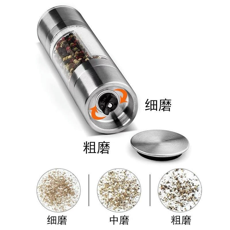 Restaurant manual stainless steel salt and pepper grinder kitchen freshly ground spice grinder