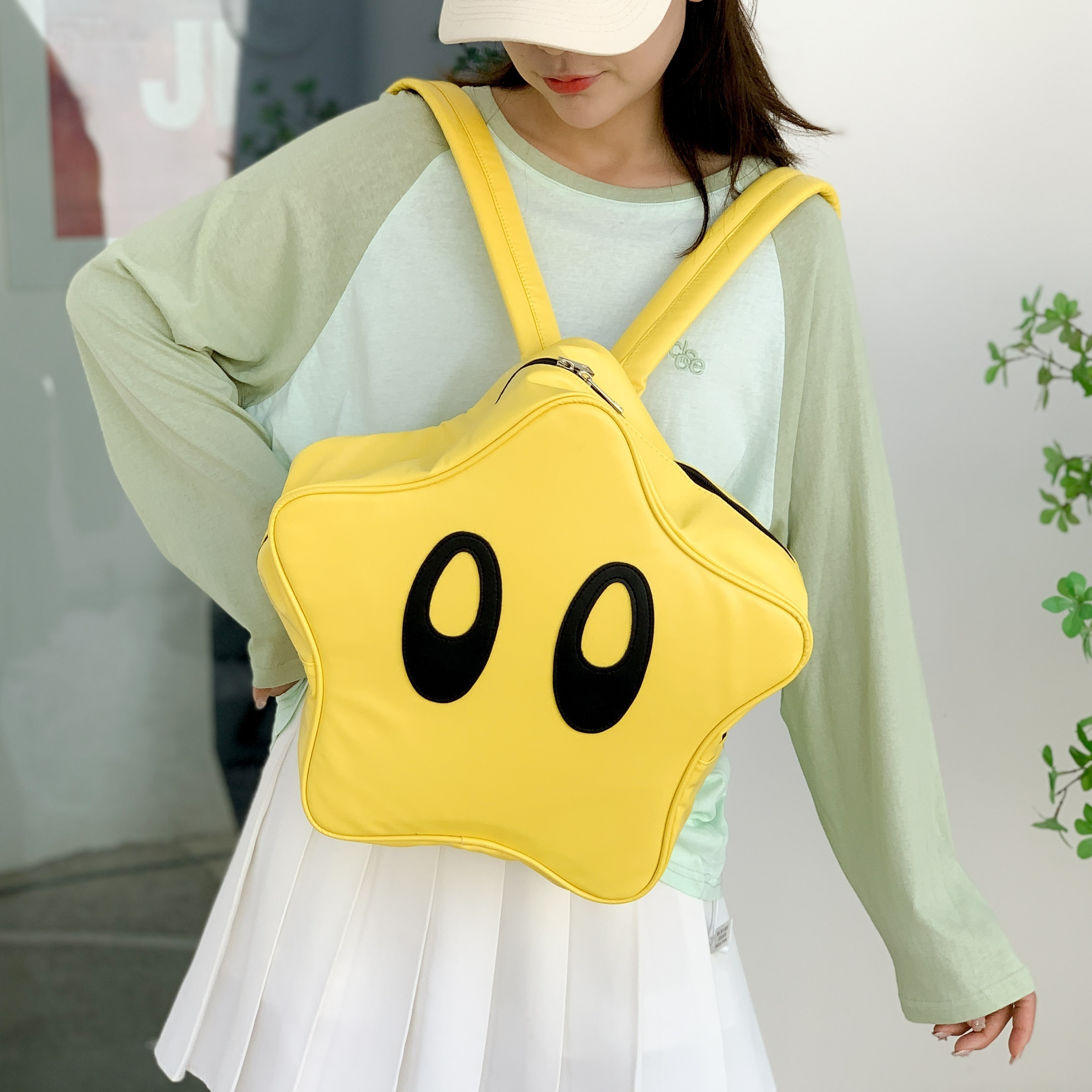 Star Shaped Backpack Sweet Girls School bags Cartoon Big Eyes Print waterproof backpack