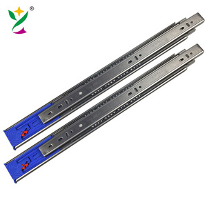 YUXING 3-Fold Ball Bearing Push To Open Drawer Slide Furniture Fitting Drawer Glides Telescopic Channel