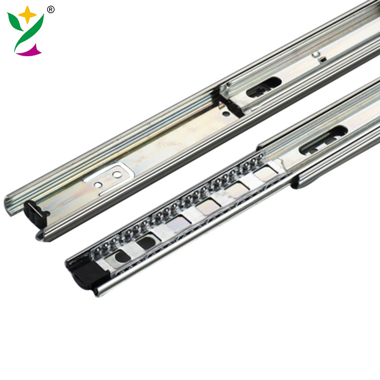 YUXING Furniture Full Extension Heavy Duty Telescopic Drawer Slides Rails Ball Bearing Locking Drawer Slide