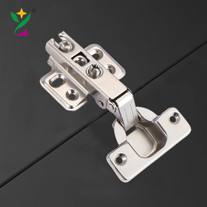 YUXING Slide on  35mm Cup Cold Rolled Steel Normal Cabinet  Hinge Concealed Furniture Hinge With 4 Hole Base