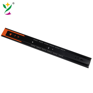 YUXING 3 fold high quality soft close  drawer slide and push to open correderas telescopicas para cajon drawer slide