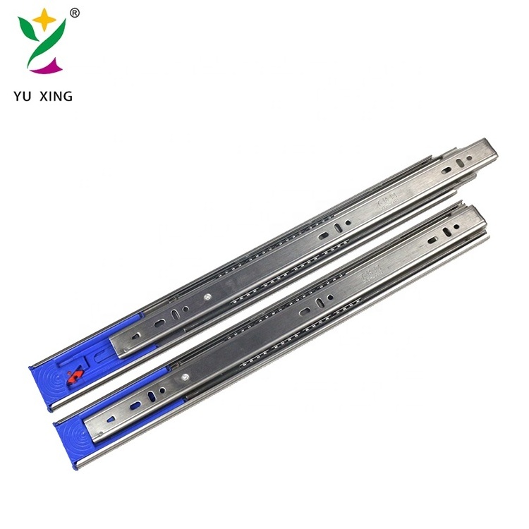 YUXING High Quality 16 Inch Metal Push Open Soft Close Drawer Slide Rail Telescopic Sliding Drawer