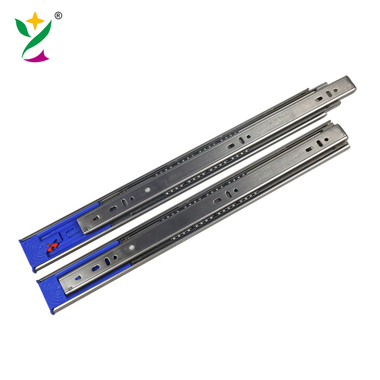 YUXING drawer slide out stainless steel ball bearing soft close undermount telescopic channel cabinet drawer slide