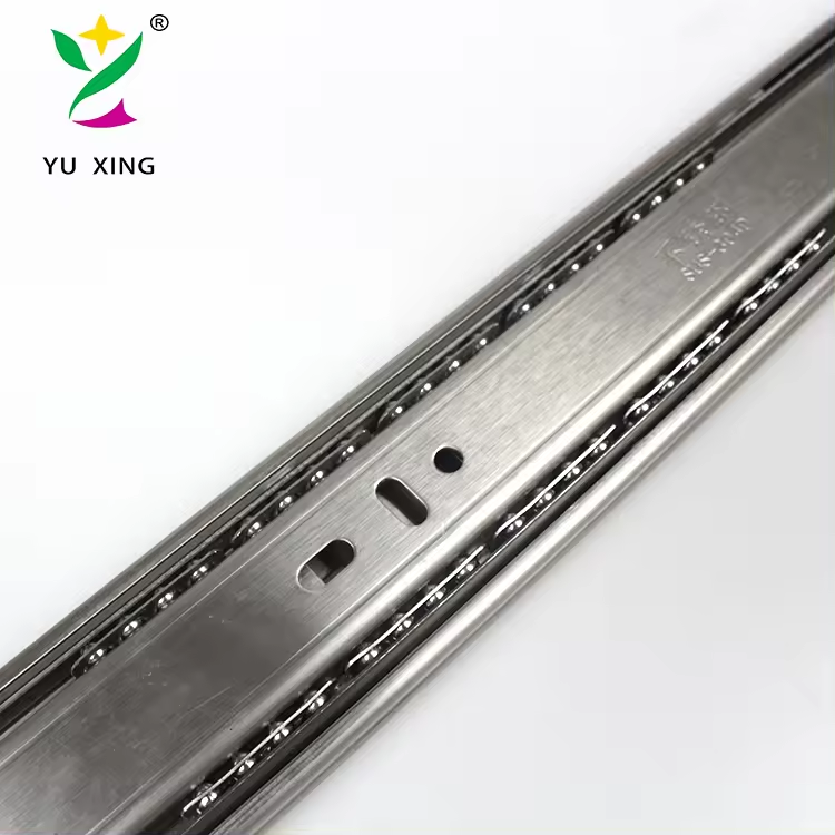 YUXING 304 Stainless steel rails soft close undermount cabinet drawer telescopic channel drawer slide