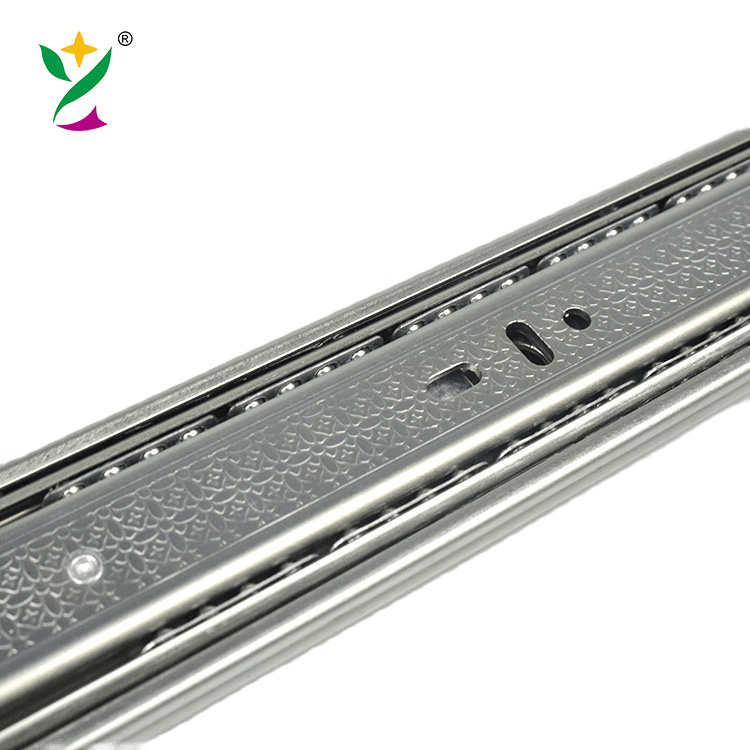 YUXING Furniture Hardware oem 10 to 24 inch Telescopic Rail Cold Rolled Steel Drawer Channel Soft Close Drawer Slide