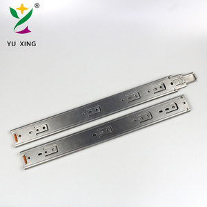 YUXING 304 Stainless steel rails soft close undermount cabinet drawer telescopic channel drawer slide