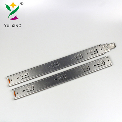 YUXING 304 Stainless steel rails soft close undermount cabinet drawer telescopic channel drawer slide