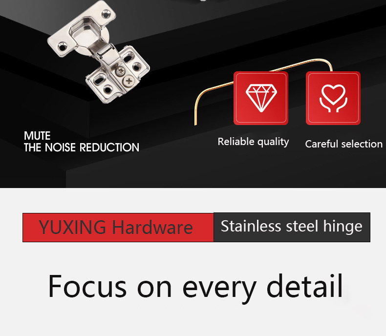 YUXING furniture accessories kitchen hardware 35mm-cup two way  full overlay hidden soft close cupboard door cabinet hinge