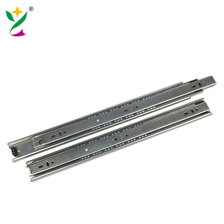 YUXING Full extension kitchen telescopic channel slide  push open soft close telescopic drawer slide