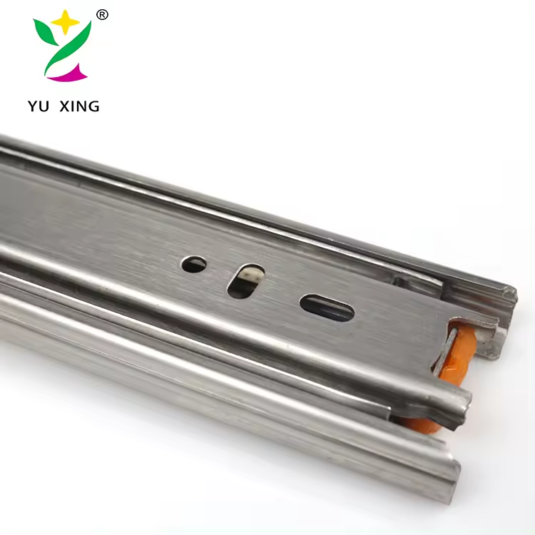 YUXING 304 Stainless steel rails soft close undermount cabinet drawer telescopic channel drawer slide