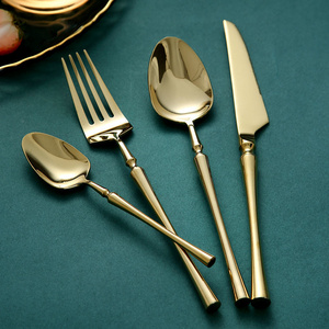 restaurant 5 start hotel silver flatware set dinner spoons forks and knife stainless steel cutlery