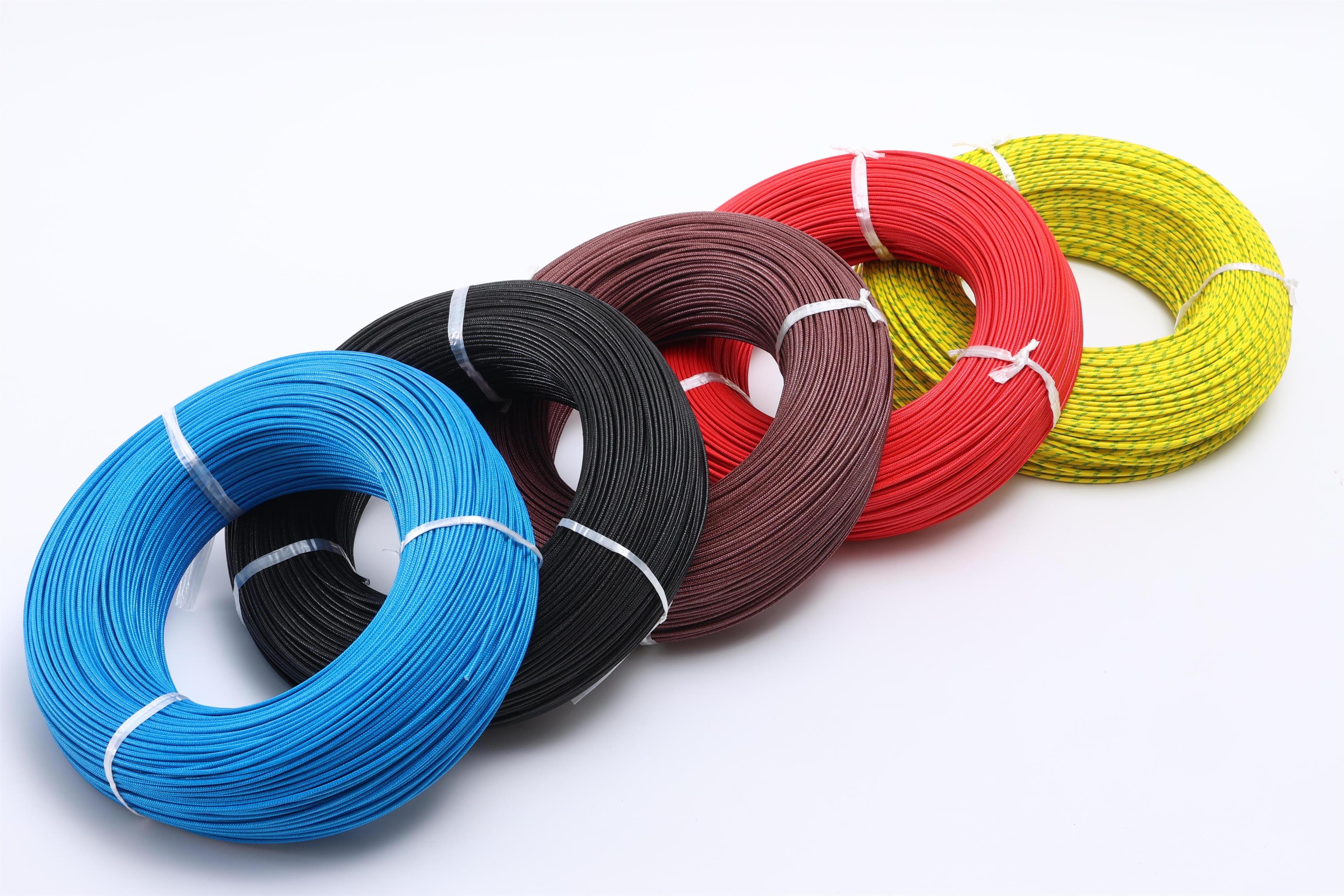 Silicone tinned copper glass fiber braided high temperature wire is soft and water resistant 0.5 0.75 1 1.5 Square millimeters