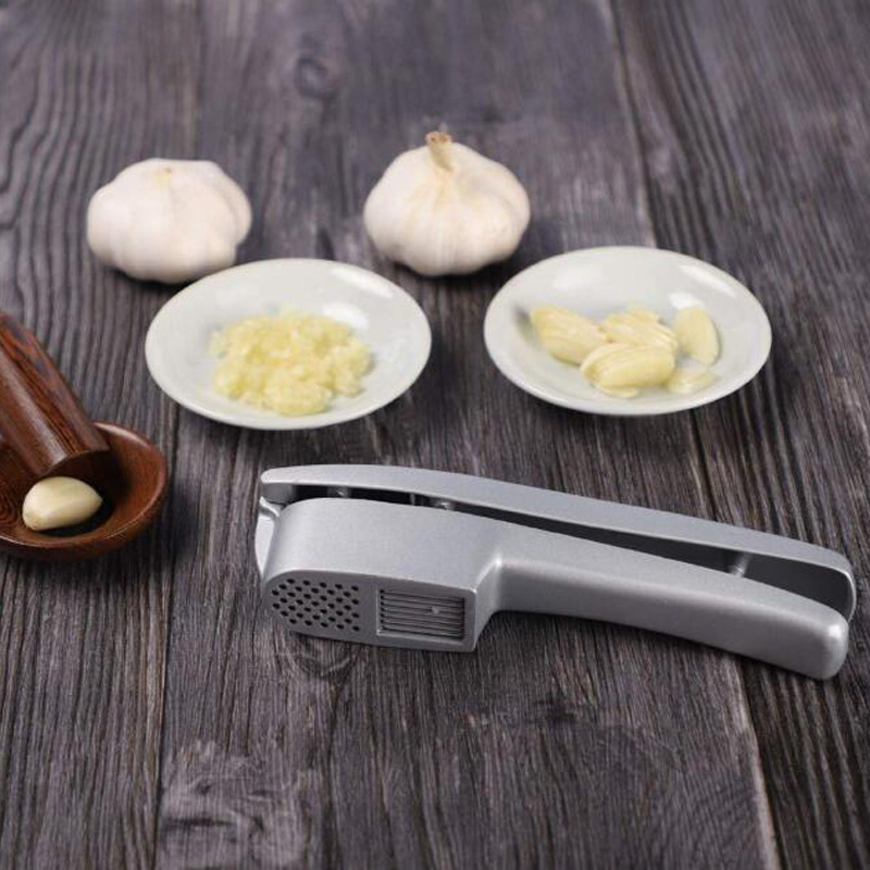 Aluminum Alloy Garlic Press And Garlic Slicer 2 in 1 Ginger Chopper Garlic Press Crusher