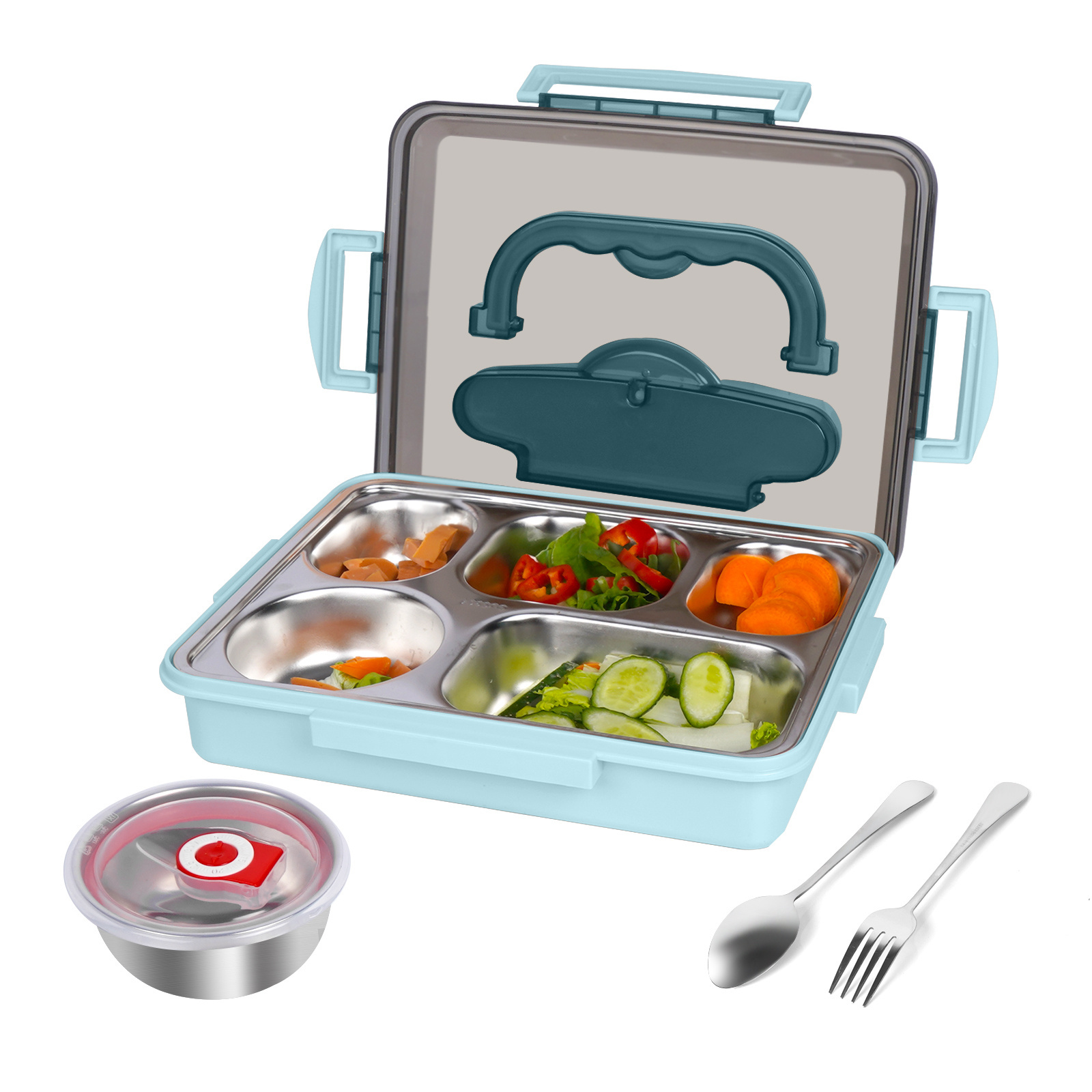 Stainless Steel Lunch Containers Compartments Lunch Box With Bag Bento Box For Adult Kids