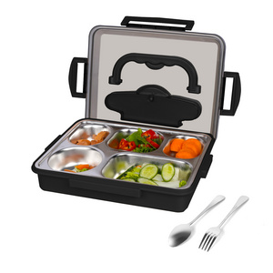 Stainless Steel Lunch Containers Compartments Lunch Box With Bag Bento Box For Adult Kids