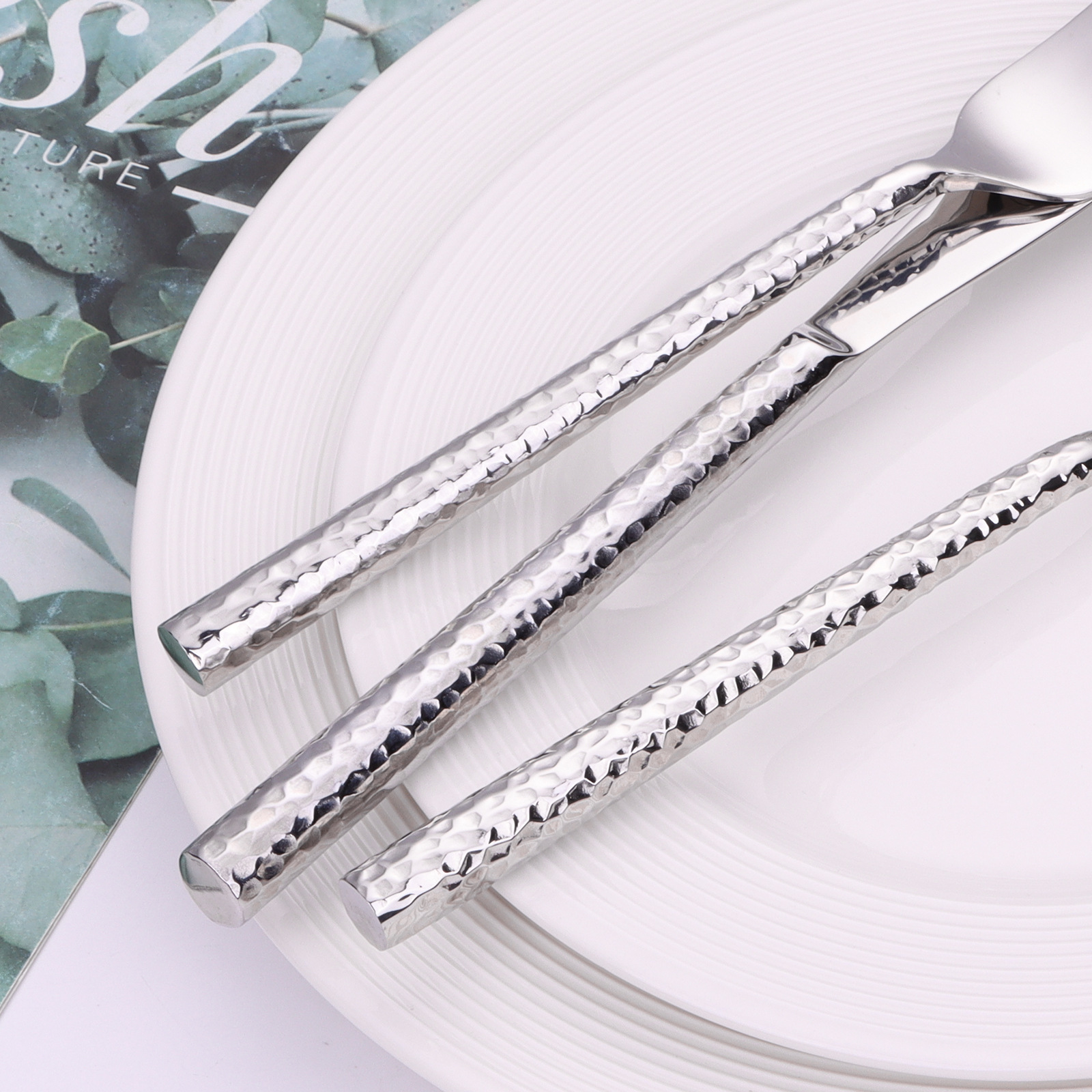 Luxury Cutlery 18/10 Stainless Steel Silverware Flatware Forks Spoons Knives Utensil Set