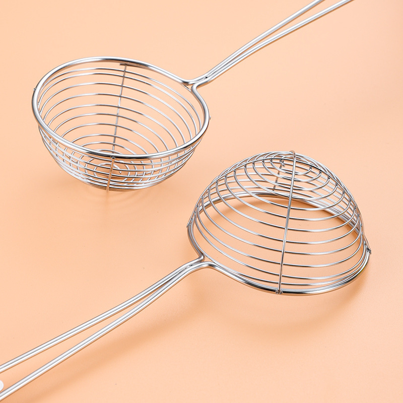 Stainless Steel Boba Pearl Draining Scoop Tapioca Skimmer Slotted Spoon Strainer Ladle