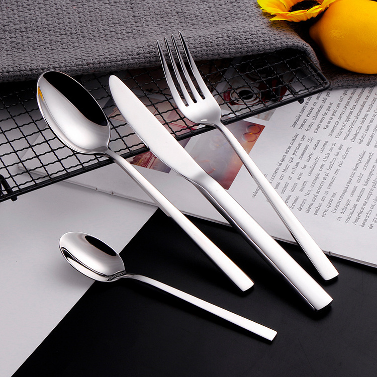 Wedding Mirror Golden Cutlery Sets Luxury High Quality Stainless Steel Fork And Knife Set