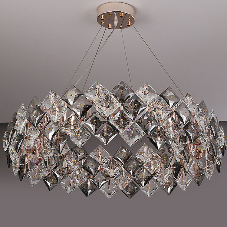 Wedding fancy designer simple living bedroom dining room decoration hotel modern luxury led crystal pendant light