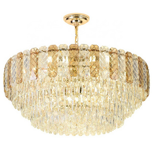 JYLIGHTING manufacturer modern Luxury circular crystal light indoor led crystal gold chandelier for livingroom bedroom