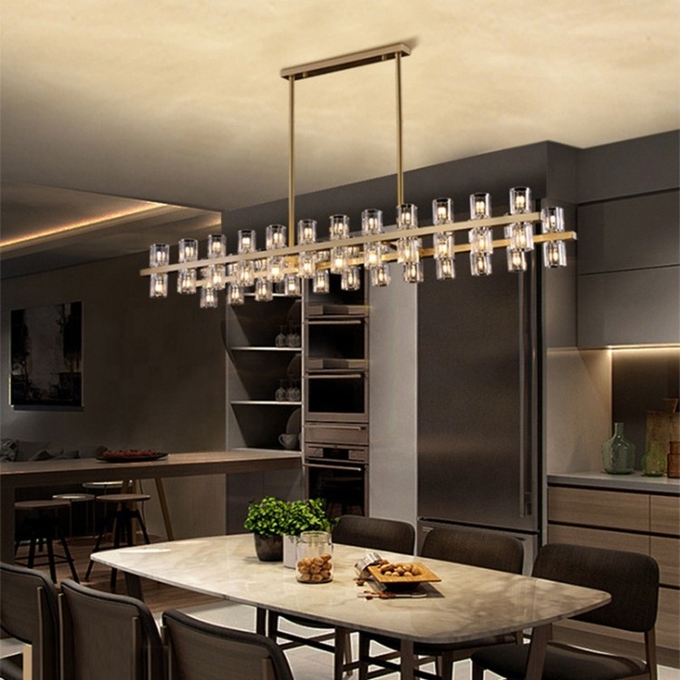 Manufacturer custom postmodern living dining room led crystal pendant light