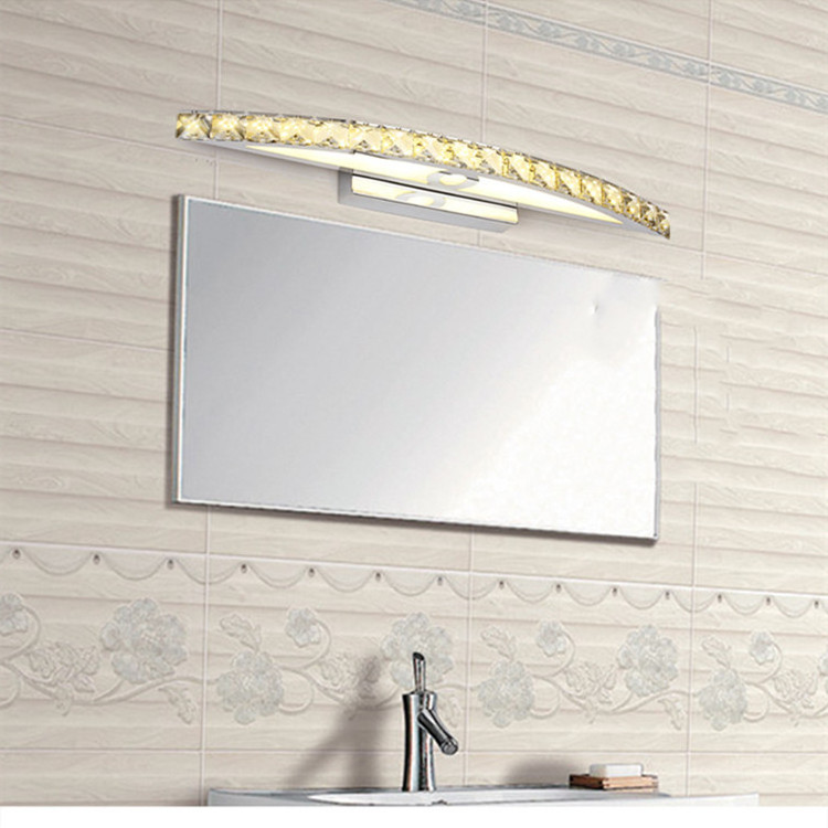 Customized vanity lights for bathroom bathroom led crystal mirror lamp